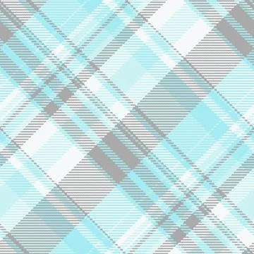 Seamless plaid pattern with cool hues. Creates a sense of tranquility and ord Stock Illustration