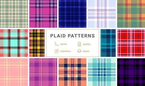 Seamless plaid pattern created for festive packaging design. Holiday tartan.. Stock Illustration