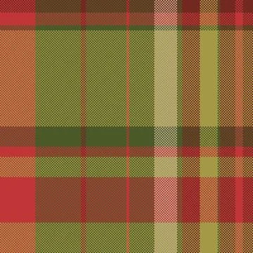 This seamless plaid pattern features a classic tartan aesthetic in autumnal r Stock Illustration