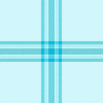 This seamless plaid pattern features crisp cyan and light blue stripes, evoki Stockillustratie