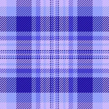 This seamless plaid pattern features elegant blue and lavender intersecting l Stock Illustration