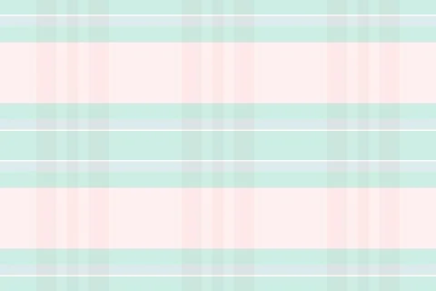 This seamless plaid pattern features soft pastel pink and mint green stripes  Stock Illustration