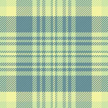 This seamless plaid pattern features soft green and yellow checkered lines, e Stock Illustration