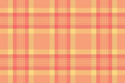 This seamless plaid pattern features soft coral and sunny yellow intersecting Illustrazione stock