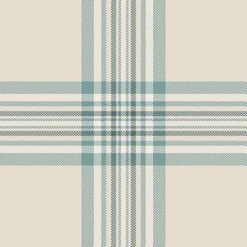 This seamless plaid pattern features a soft blue and beige herringbone textur Illustrazione stock