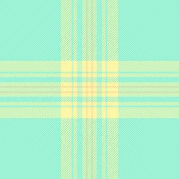 This seamless plaid pattern features soft pastel mint and yellow stripes in a Stock Illustration