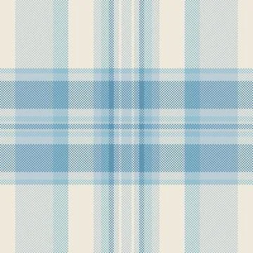 This seamless plaid pattern features soft blue and cream tones, offering a so Illustrazione stock