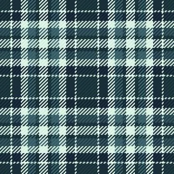 This seamless plaid pattern features a timeless teal and white textile design Stock Illustration