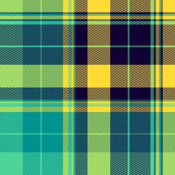 This seamless plaid pattern features a vibrant herringbone texture in yello.. 스톡 일러스트