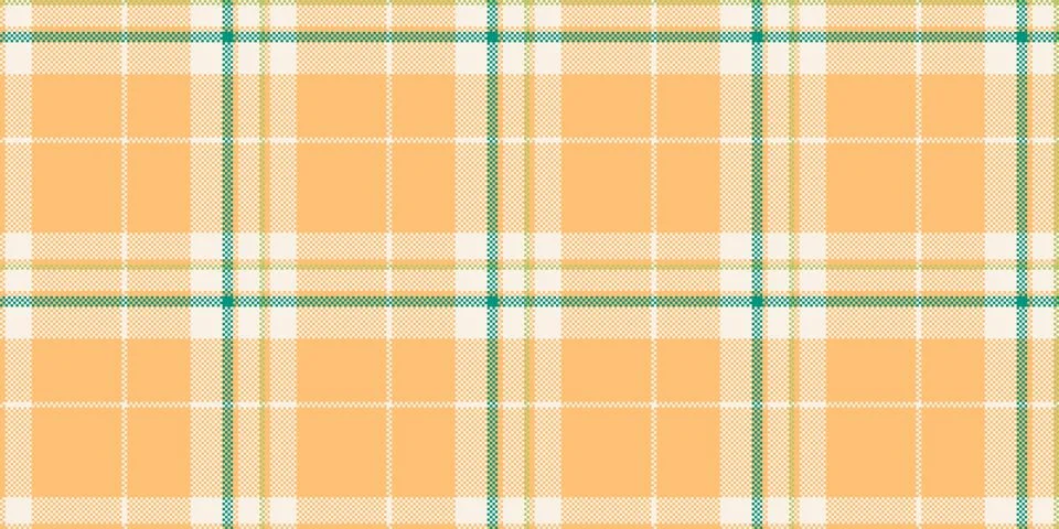 This seamless plaid pattern features a vibrant yellow and soft cream color pa Stock Illustration