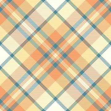 This seamless plaid pattern features a vibrant diagonal tartan design with so Stock Illustration