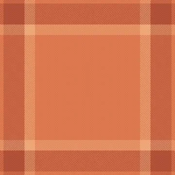 This seamless plaid pattern features a warm terracotta orange palette, offeri Stock Illustration