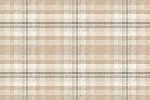 A seamless plaid pattern featuring elegant beige, cream, and soft gray tones. Illustrazione stock