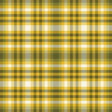 Seamless plaid pattern featuring intersecting stripes in shades of yellow a.. イラスト素材