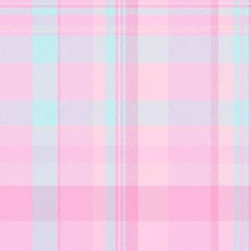 A seamless plaid pattern featuring soft pink and pastel blue tones, evoking a イラスト素材