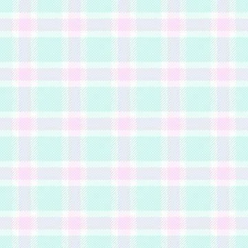 A seamless plaid pattern featuring soft pastel pink and mint green diagonal s Stock Illustration