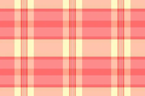 A seamless plaid pattern featuring soft pastel red and cream yellow tones. Th Stock Illustration