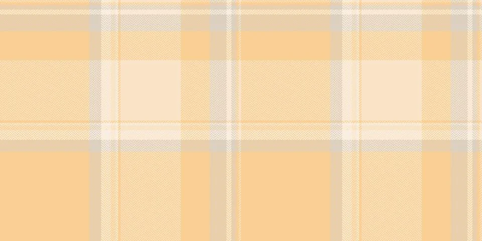 Seamless plaid pattern featuring a soft yellow and beige herringbone texture. Stock Illustration