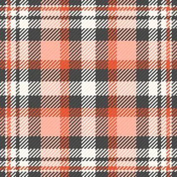 Seamless plaid pattern featuring a stylish tartan check design in vibrant ora Stock Illustration