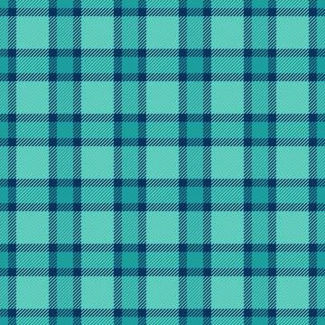 Seamless plaid pattern featuring a stylish teal and navy blue check design. T Illustrazione stock