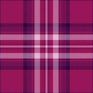 Seamless plaid pattern featuring vibrant magenta and pink hues. This classic  Stock Illustration