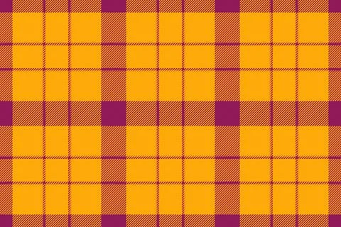 Seamless plaid pattern featuring vibrant yellow and purple squares. This clas Stock Illustration