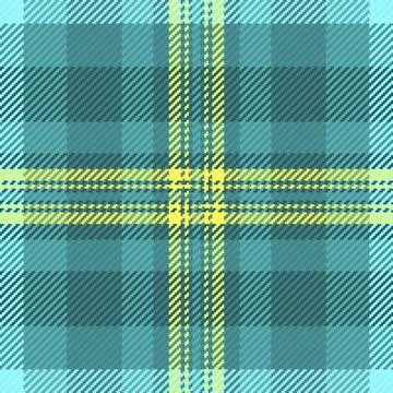 A seamless plaid pattern featuring vibrant yellow lines crossing over shades  Stock Illustration