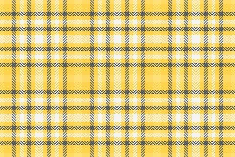 Seamless plaid pattern featuring warm yellow tones. Ideal for backgrounds, te Stock Illustration