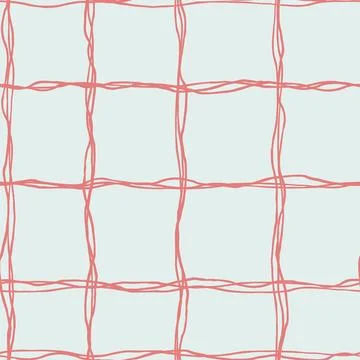 Seamless plaid pattern with hand drawn checks in futuristic aesthetics and .. 스톡 일러스트