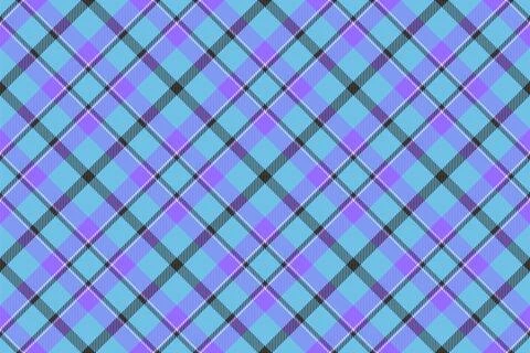 Seamless plaid pattern. Light blue, purple, and black create a vibrant Scotti Stock Illustration