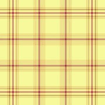 Seamless plaid pattern in mellow yellow with subtle burgundy accents. Versati Stock Illustration