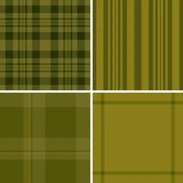 Seamless plaid pattern pack created for spring projects. This tartan vector s Stock Illustration