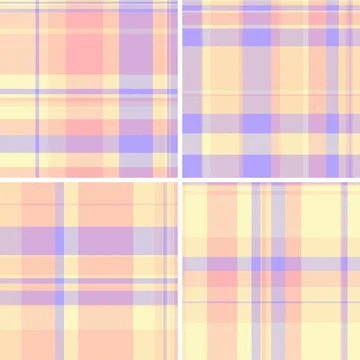 Seamless plaid pattern pack created for Valentines and Womens Day projects... Illustrazione stock