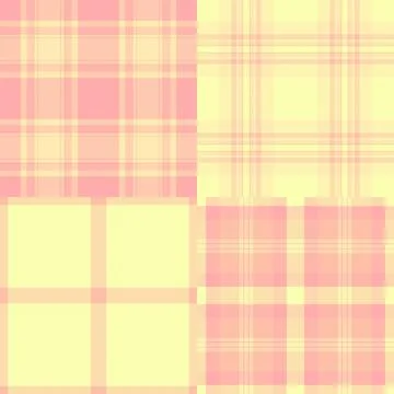 Seamless plaid pattern pack inspired by vintage textiles. Perfect for retro.. Stock Illustration