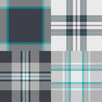 Seamless plaid pattern pack for modern wallpaper and background design. Ide.. Stock Illustration