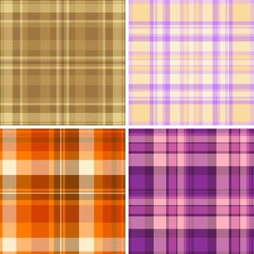 Seamless plaid pattern pack for modern wallpaper and background design. Ideal Stock Illustration