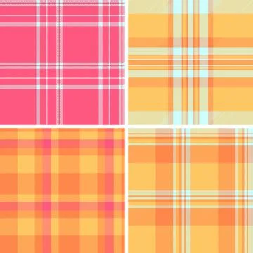 Seamless plaid pattern pack perfect for digital wallpapers. Vector tartan des イラスト素材