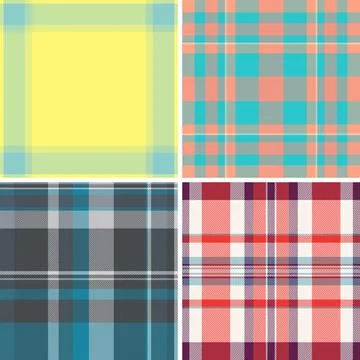 Seamless plaid pattern pack for professional textile industry use. Perfect fo イラスト素材