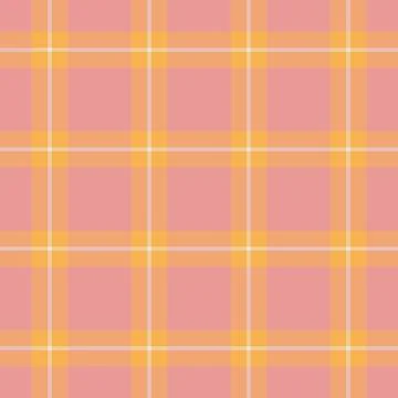 Seamless plaid pattern in pastel pink and yellow. Versatile background for te Stock Illustration