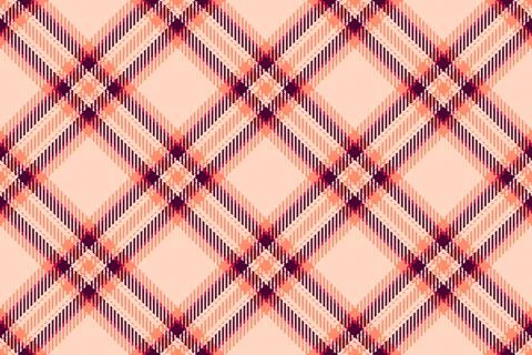 Seamless plaid pattern in peach and burgundy tones. Ideal for textile design, 스톡 일러스트