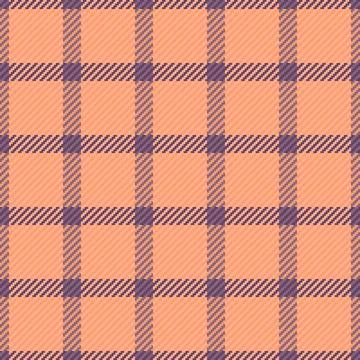 Seamless plaid pattern with peach  dark purple hues. Versatile for fashion, d 스톡 일러스트