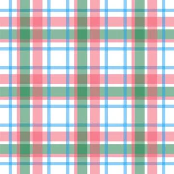 Seamless plaid pattern with pink green and blue colors Stock Illustration