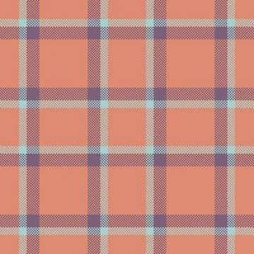 Seamless plaid pattern. Pixel art style tartan design in warm earthy hues. Ve イラスト素材
