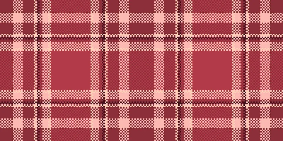 Seamless plaid pattern with pixelated effect. Perfect for backgrounds, textil Illustrazione stock