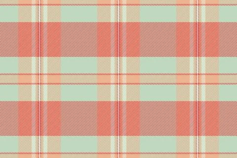 Seamless plaid pattern in red, beige, and green. Classic textile design for b Stock Illustration