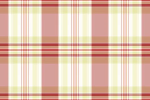 A seamless plaid pattern in red, yellow, and white, perfect for textile desig Stock Illustration