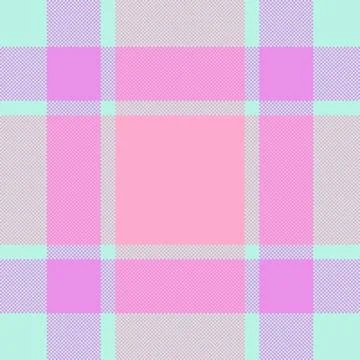 A seamless plaid pattern in soft pastel pink, purple, and mint green. This ve イラスト素材
