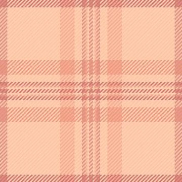 Seamless plaid pattern in soft peach and salmon tones. This elegant, timeless Stock Illustration
