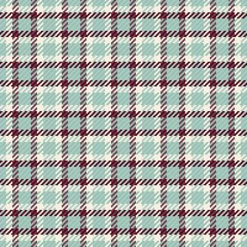 Seamless plaid pattern in teal, cream, and burgundy. Versatile for background Illustrazione stock