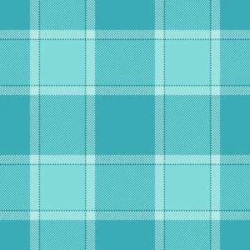 Seamless plaid pattern in tranquil teal hues. Versatile design evokes comfort Ilustração Stock